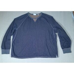 Tommy‎ Bahama Jeans Men's Sweatshirt Reversible XXL Blue And Grey